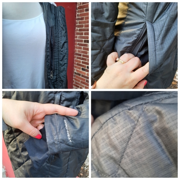 Columbia Omni-Heat Quilted Puffer Longline Plush Collar Full Zip Jacket Coat XS - Picture 5 of 10